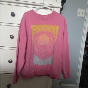 Roxy Pink and Yellow Graphic Sweatshirt